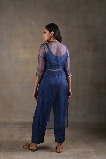 Violet peplum and lehenga set