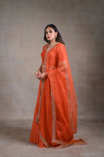 SAFFRON LEHENGA SET