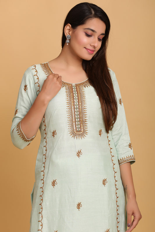 Mint Straight Kurta Set