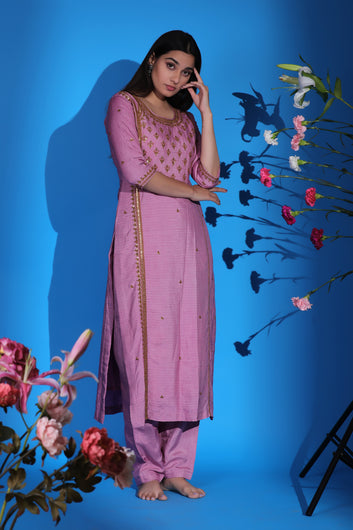 Blush Straight Kurta Set