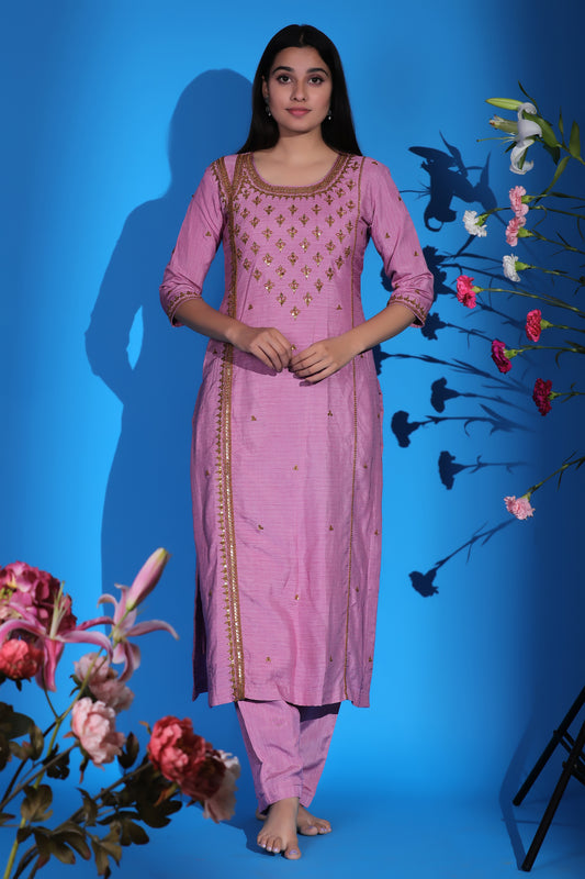 Blush Straight Kurta Set
