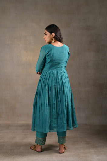 Cerulean flared kurta set