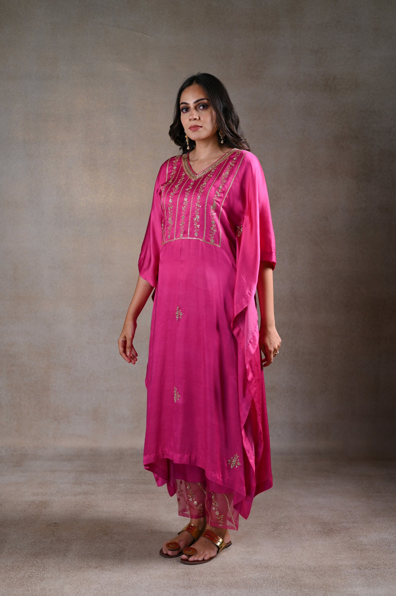 Fuschia kaftan set