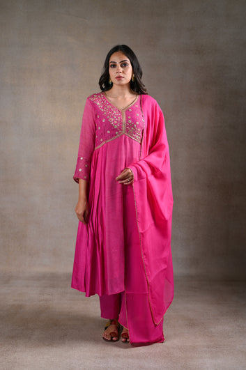 Fuschia arzu kurta set