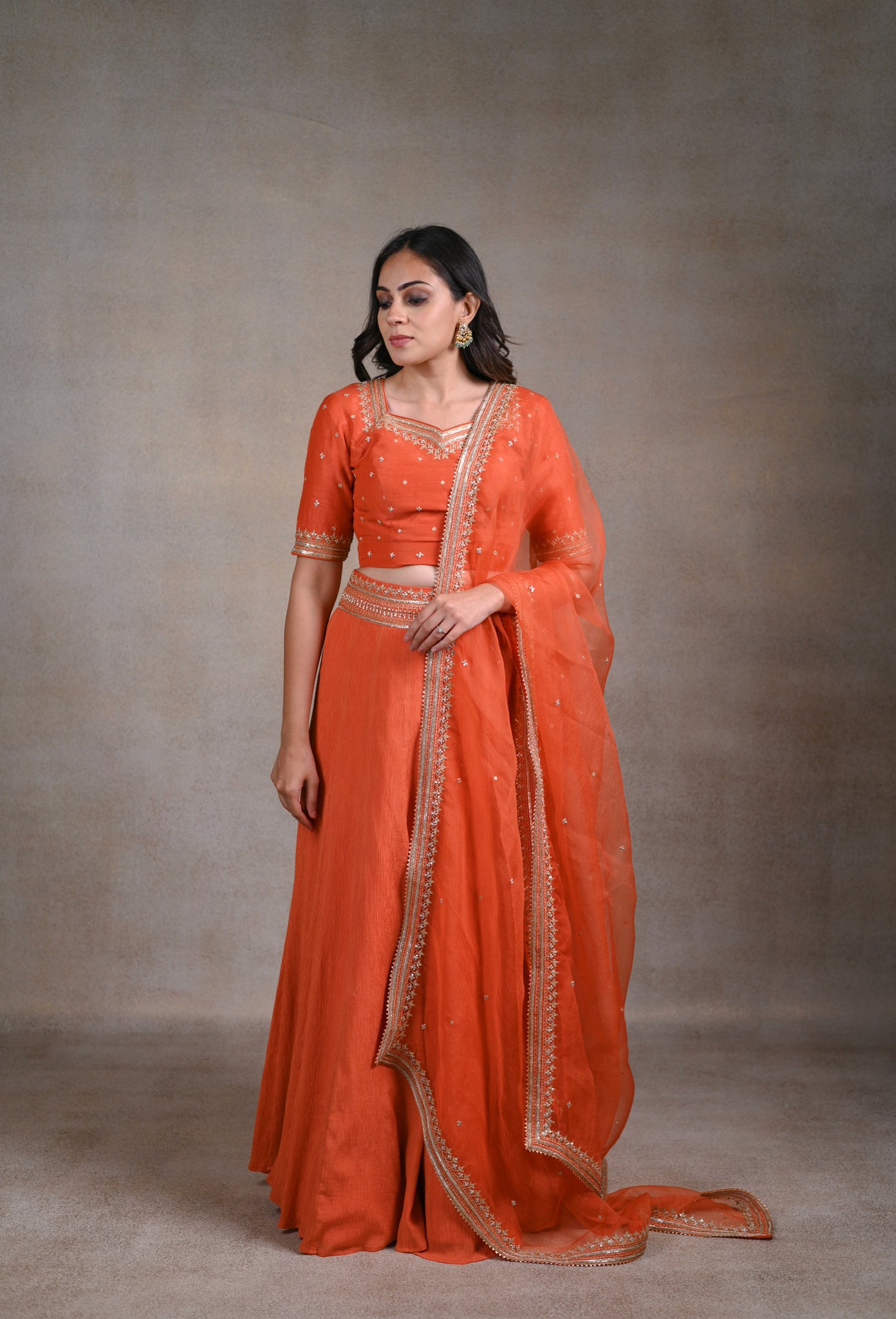 SAFFRON LEHENGA SET