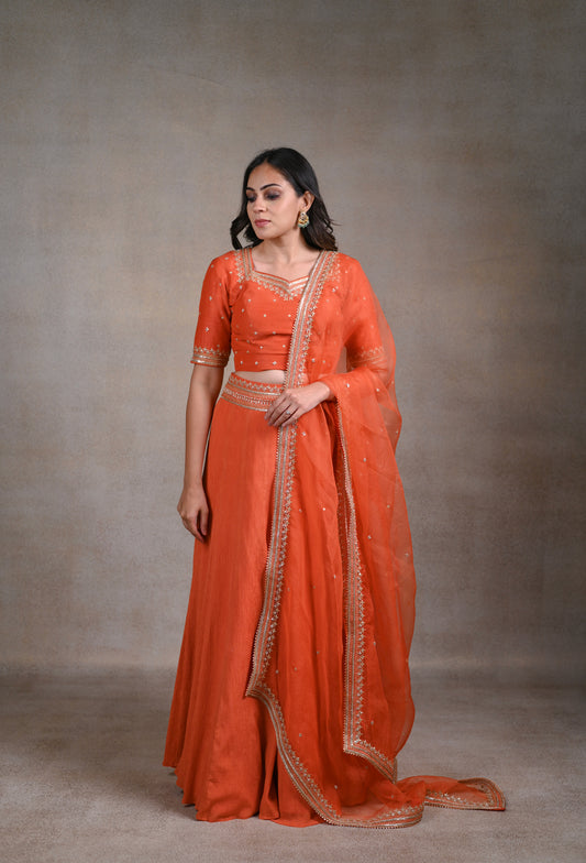 SAFFRON LEHENGA SET